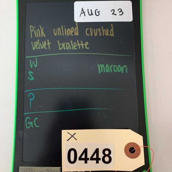 Pink Victorias Secret Bralette Women S Small Maroon Unlined Crushed Velvet Strap - Picture 11 of 12